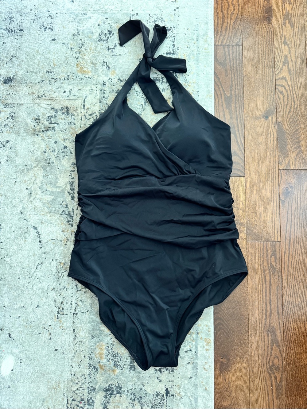Boden Black Levanso Halter One-Piece Swimsuit Long Torso